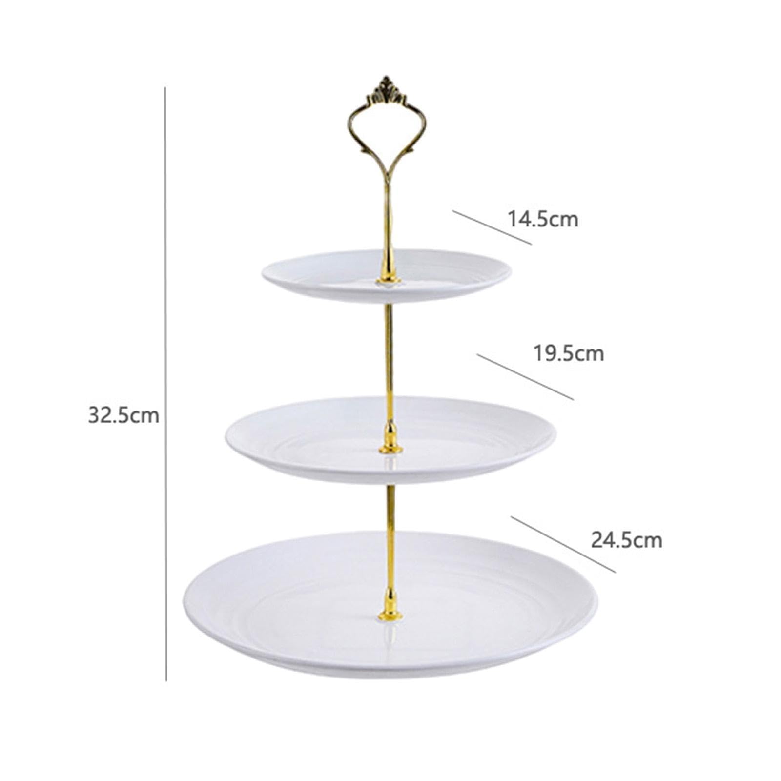 perfk 2 Soportes para Cupcakes 3 Niveles, postres con 3 bandejas, Adornos Decorativos, Elegantes expositores para Fiestas y Celebraciones, Style D
