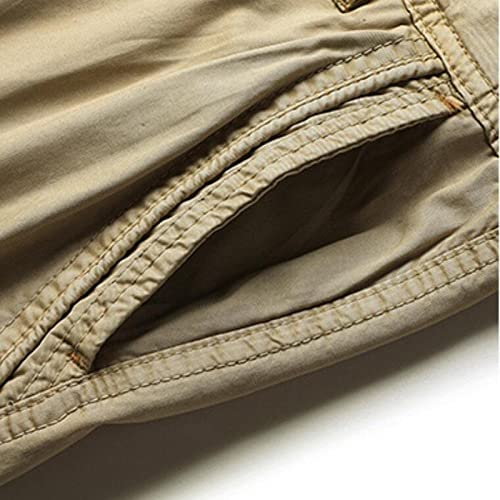 Herenshorts Grote zak Effen kleur Stretch Eenvoudig midden van de taille Recht Mode Comfortabel Casual Veelzijdig Knap - Afbeelding 6