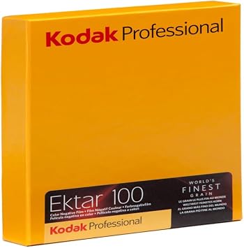 Kodak 158 7484 Professional Ektar Color Negative Film ISO 100, 4 x 5 Inches, 10 Sheets Yellow