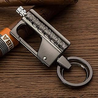 BOLLAER Permanent Match Outdoor Emergency Fire Starter Flint Match Lighter Keychain, Flint Metal Matchstick Fire Starter with Keychain for Camping Hiking Best Gift (Gray)