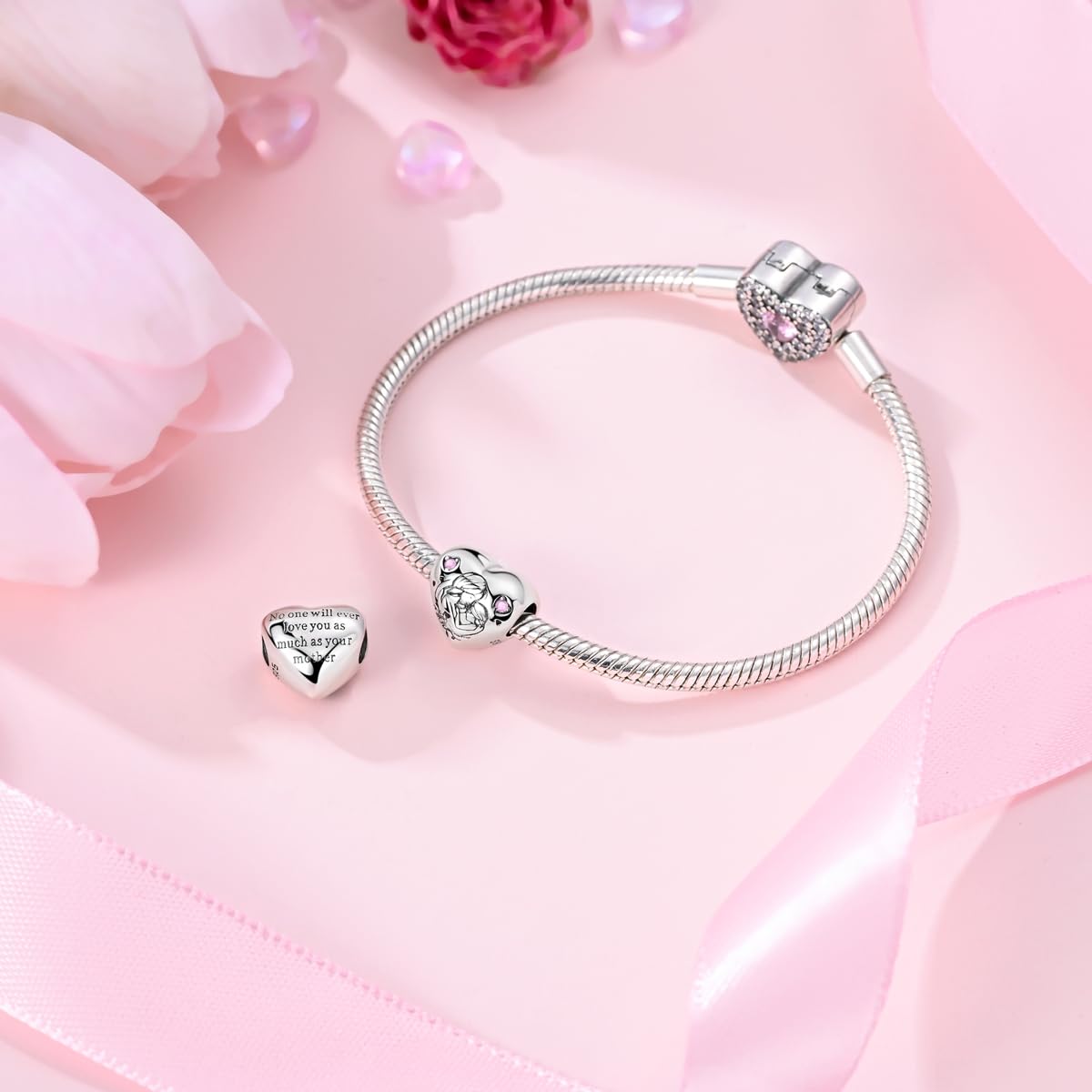 LIGHTDOG 925 Bracelet en argent Charms loisirs et bracelets européens Compatible avec les bracelets Pandora Women's Charm
