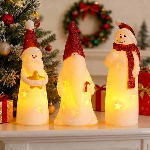 Sunshine smile Weihnachtsdeko Schneemann Figuren mit LED...