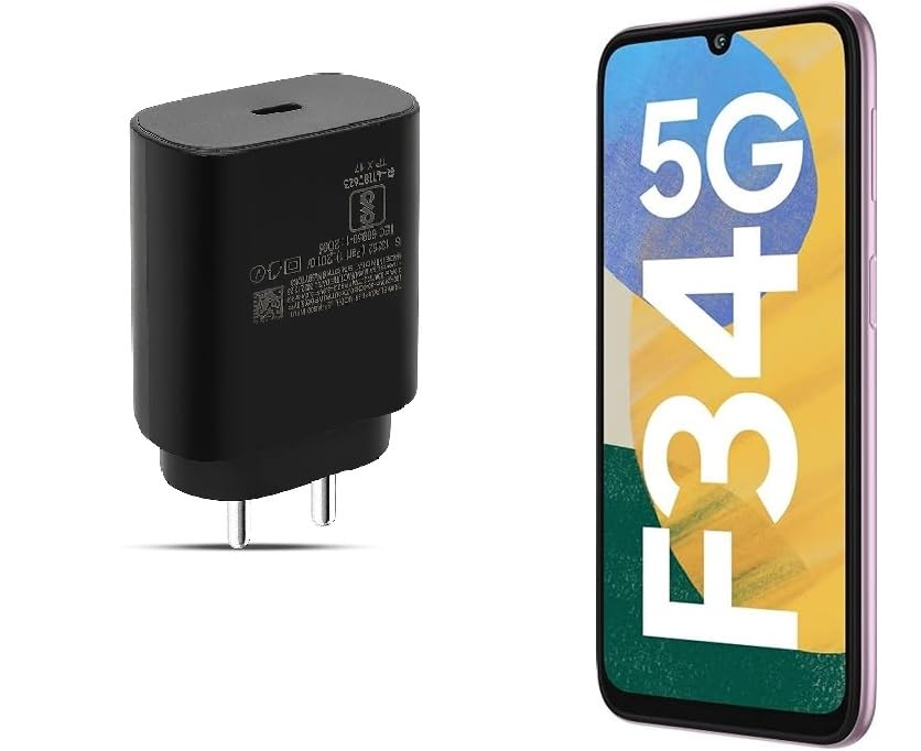 Image of Original Samsung F34 5G / F34 25W Charger with Type-C Cable - Rapid Power Delivery for Your Devices
