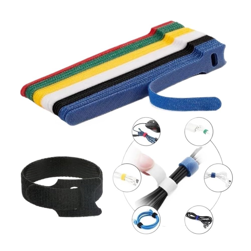 Sunrrafck 30Pcs Yellow 10/30Pcs Cable Organizer Management Winder Tape Protector For Wire Ties Phone Accessories Organizador Cables(30Pcs Yellow)