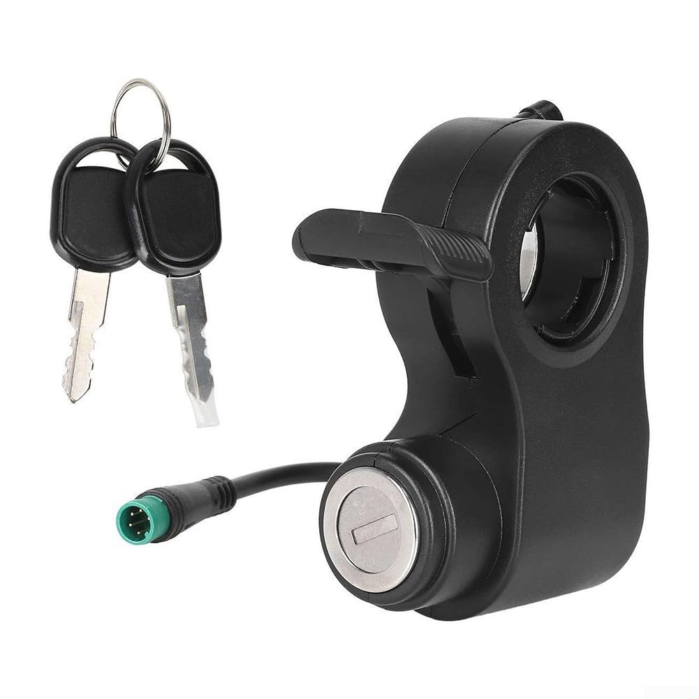 Cooter Electric Door Lock 5 Pin Throttle Start Switch with Key for Kukirin G2 Pro/G2 Max Electric Scooter