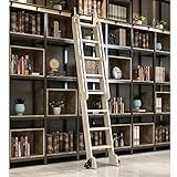 KHLMSRXJ Riel de Escalera corredizo, herrajes para Puertas corredizas de Granero, Kit de riel Deslizante, herrajes para Puertas corredizas de Madera, Kit de Armario, Sistema de riel de esca