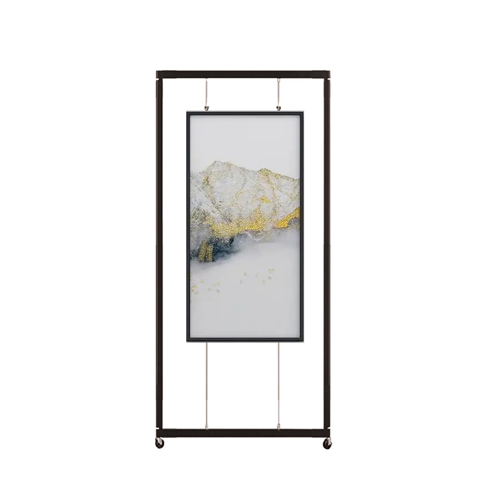 Expositor Plegable portátil para exposiciones de Arte - Estante publicitario Ajustable e Independiente, Soporte para Carteles para galerías, escuelas y museos - Juego de 3 (100 x 198 cm)