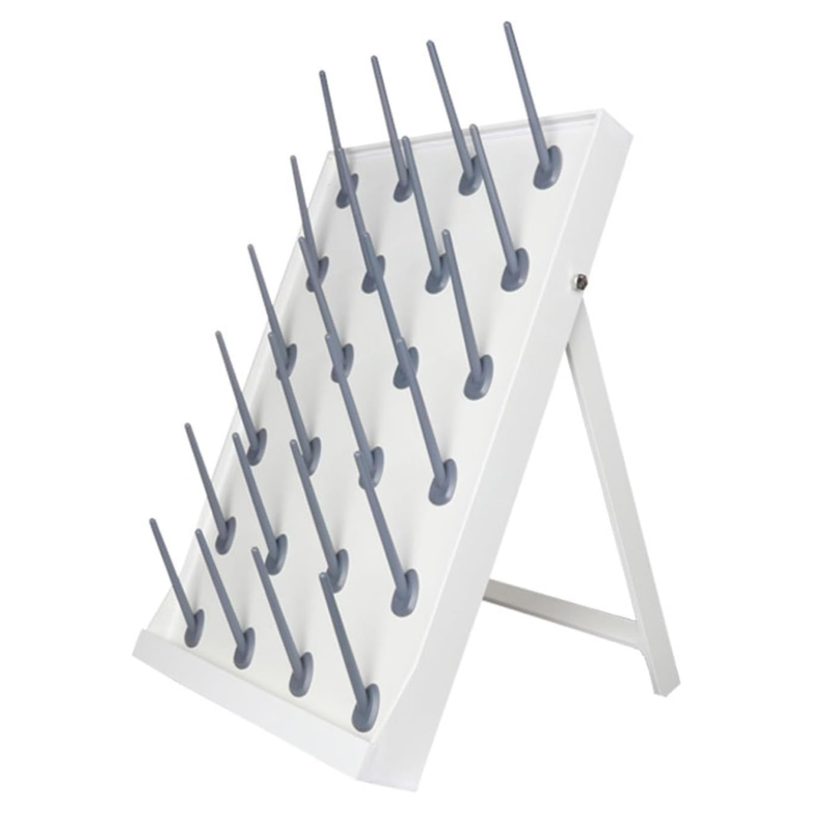 Estante de secado de laboratorio con soporte de soporte, clavijas desmontables, espacio de columna de 95 mm, para cristalería y botellas, utensilios de laboratorio escolar