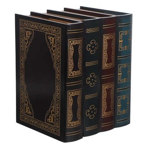 Gatuida 木製のブック型小物入れ:ブックモデルの記念品、隠し収納コンテナ、玄関の装飾、デスクや本棚の写真撮影用小道具