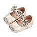 Ghemdilmn Chaussures de princesse pour bébé fille - Printemps-été - Chaussures individuelles - Bowknot - Fermeture Velcro - Fond souple - Petites chaussures en cuir - Jaune - 12-18 mois