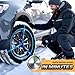 Snow Socks for Tires, Elastic Tire Socks for Passenger Cars, Sedan, SUVs, Alternative for Tire Snow Chain, Snow Traction Device, Winter Emergency Accessory, Set of 2 (HPM-100)