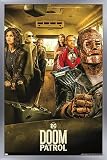 DC Doom Patrol (2019) - Bus One Sheet Wall Poster, 22.4L" x 14.7W", Silver Framed Version