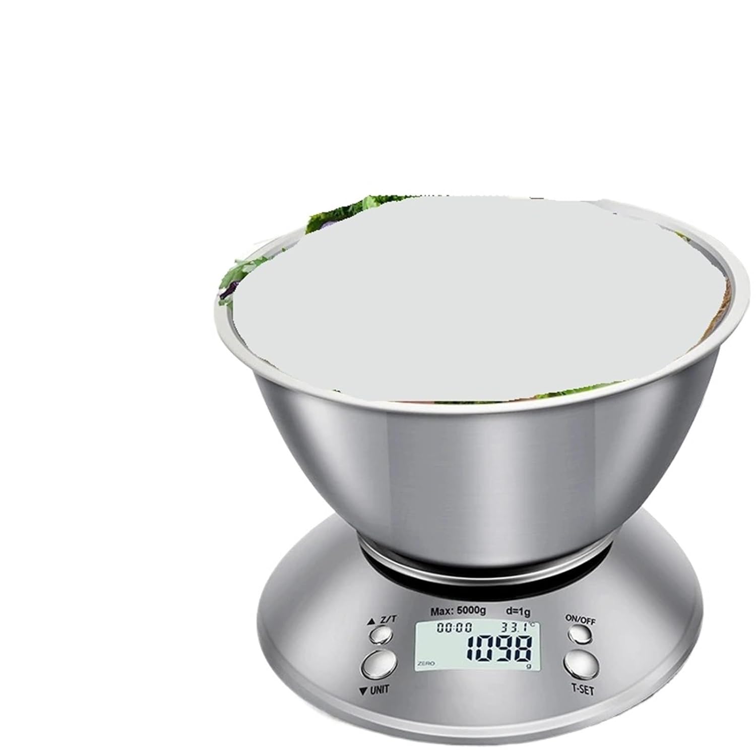 Kitchen Food Scale Digital Weight Gram and Ounce, Professional Stainless Steel Digital Kitchen Food Scale 11 Pounds/0.1 Oz, with Bowl for Weight Loss, Food Baking and Cooking