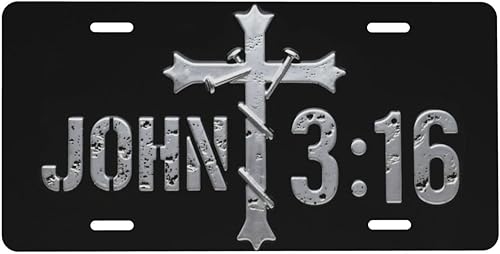 Miniatura 12 de Placa delantera retro con bandera americana y girasol para auto de mujer, placas decorativas de aluminio metálico, linda placa novedosa para hombre,