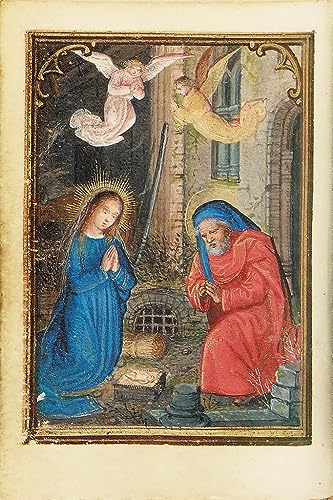 Miniature Book of Hours Simon Bening Toile 58x90cm pour Bureau Élégant