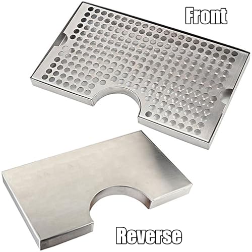 Bandeja de goteo de acero inoxidable con base rectangular limpia para barra de cerveza 7