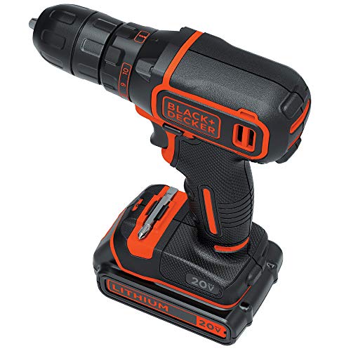 BLACK+DECKER 20V MAX Cordless Drill/Driver Kit with ‎Battery, Charger, and Double Ended Bit (BDCDD120C) - image 3