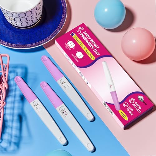 Image of Skylety 3 Pack Fake Pregnancy Test Prank Kit - April Fools' Day Realistic Positive Result Joke Sticks Prank Fake Early Result Pregnancy Test for Hilarious Gags and Practical Jokes(Purple)