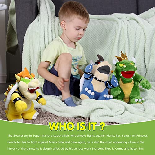 Equasis Bowser Plush, Bowser Toys, Maro Plush, All Star Collection, Stuffed Animals, Plush Toys 10 In, Yellow #TOP1