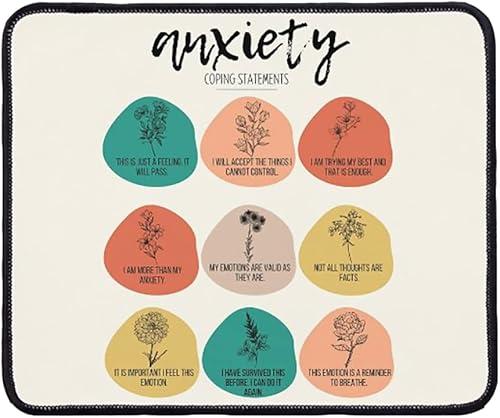 Miniatura 7 de Alfombrilla de mouse de aceptación personal para asesoría de salud mental DBT de aceptación radical, accesorios de escritorio 9.5 x 8 pulgadas.