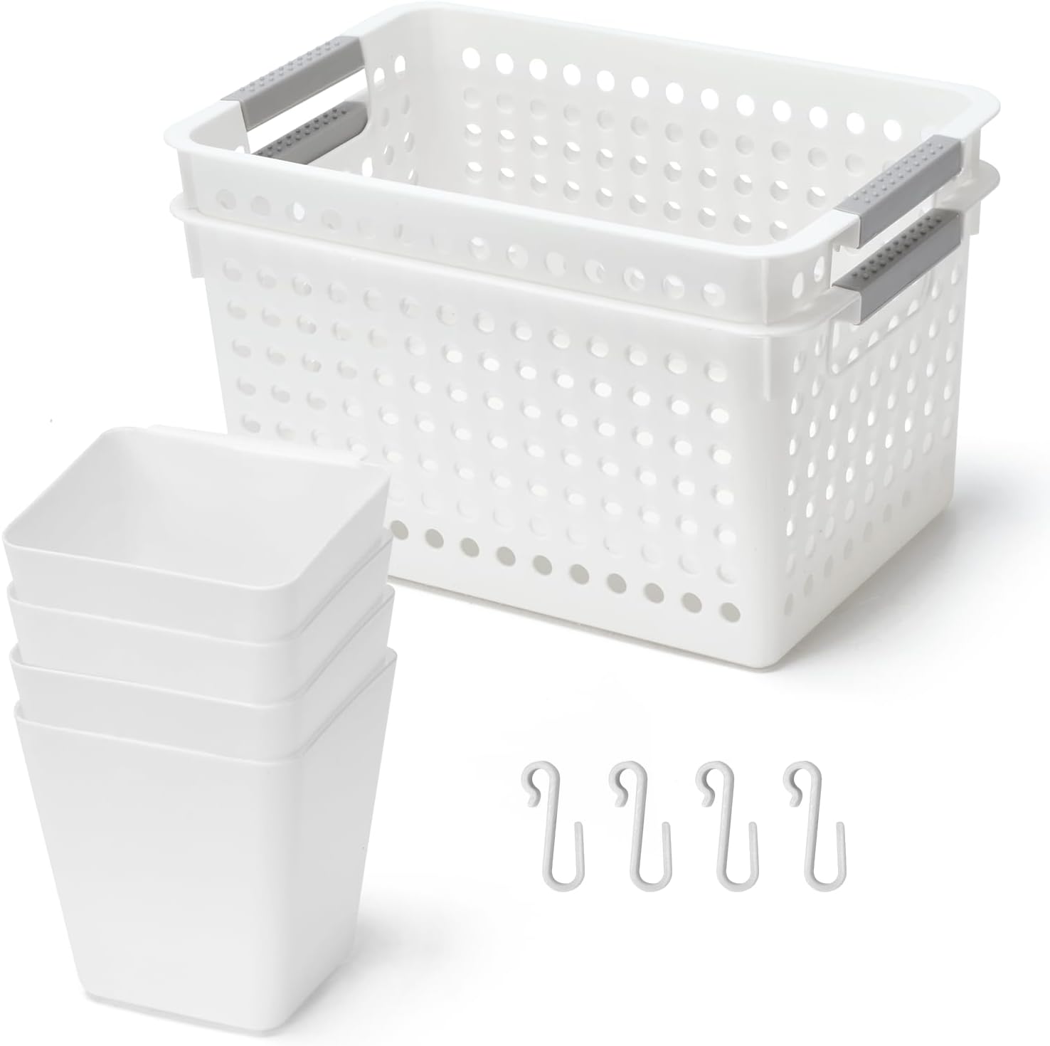 10pcs Rolling Cart Accessories, Storage Bins and Hanging Baskets