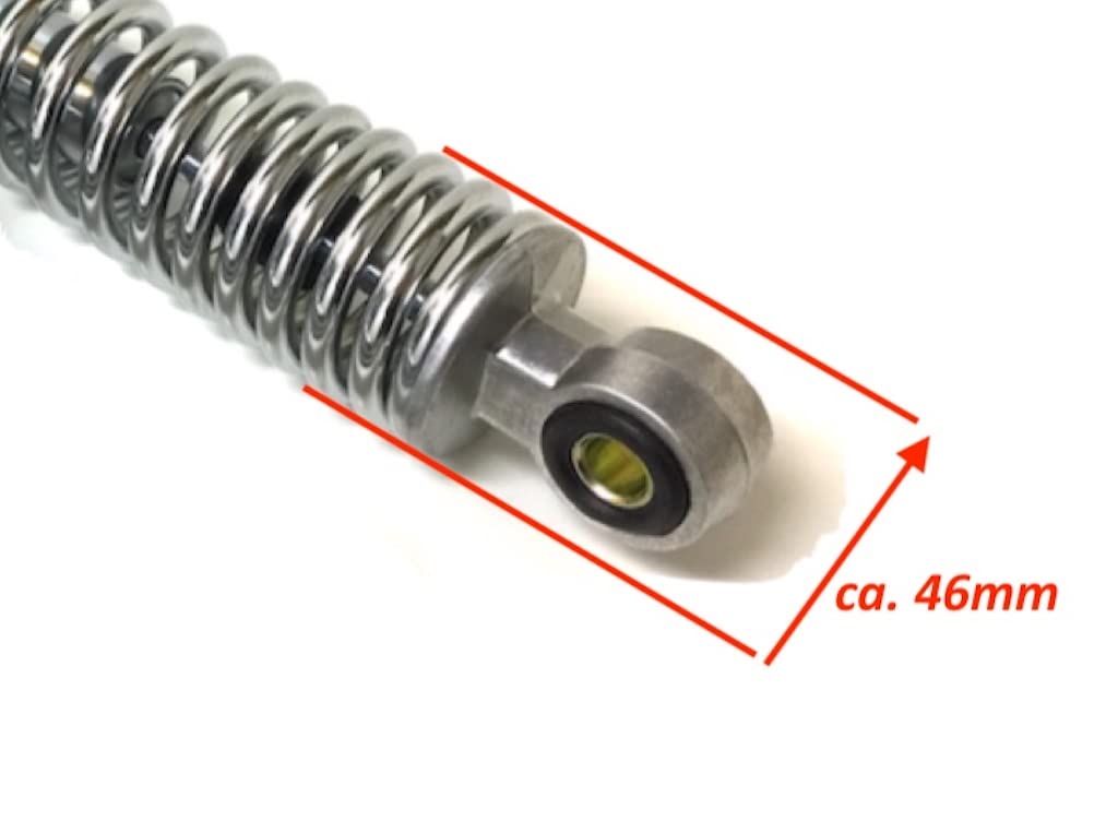 360mm Chrom Stoßdämpfer Set, 5-fach verstellbar passend für Simson, Zündapp, Puch, Hercules, Kreidler, Honda – Hydraulisch gefedert