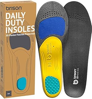 Arch Support Orthotics Inserts for Men Women - Heavy Duty Shock Absorption Plantar Fasciitis Pain Relief Foot Cushion Shoe Insoles for Flat Feet High Arch( M 8 - 13, W 9.5 - 14.5 )