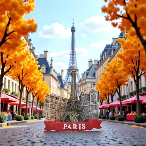 Imán Decorativo Torre Eiffel 3D Resina miniatura 2