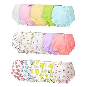 Mixweer 15 Pcs Diaper Covers for Baby Newborn Bloomers Ruffle Shorts Toddler Summer Assorted Panties Shorts Set for Boys Girls (Fresh, For 9-12 Months)