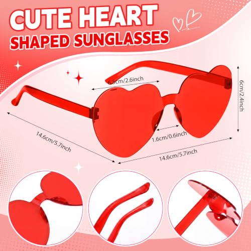 Image of Chunyin 2 Pieces Party Wigs and Sunglasses Set, Red