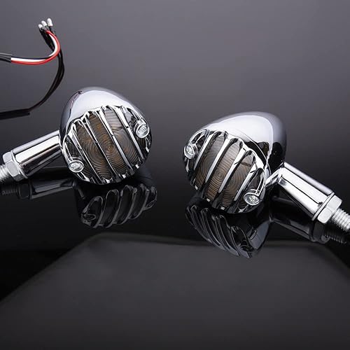 Miniatura 2 de HAZAWA Luces LED SMD de giro, luces direccionales para motocicleta, parrilla ámbar, intermitente, indicadores universales compatibles con Harley