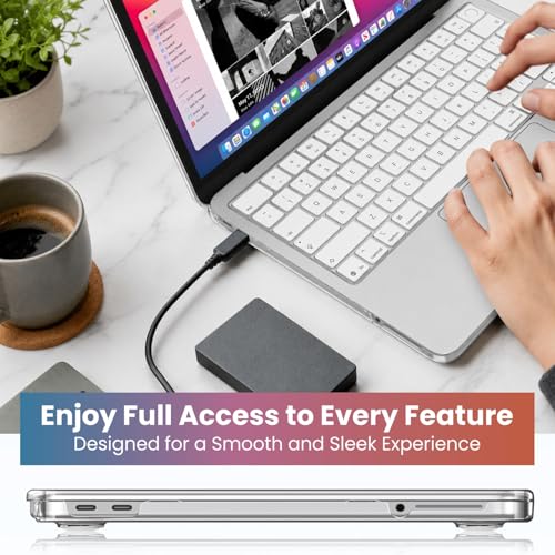 Image of Dyazo MacBook Neo 13 Inch Case (2026 Release, Model A3404) with A18 Pro Chip & Liquid Retina Display | Slim Transparent Hard Shell Protective Laptop Cover | Scratch Resistant Crystal Plastic Case