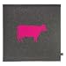ebos Cuscino, 40x40 cm ✓ Feltro di Lana ✓ Cuscino da Seduta con Imbottitura (Grigio - Rosa Fucsia Mucca)