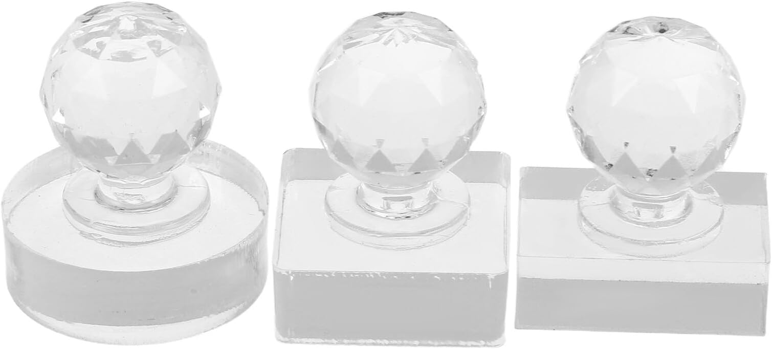 COLLBATH 3pcs Pressing Tool Blush Eye Shadow Press Tool Makeup Stamper Depotting Makeup Containers Pressed Powder Stamper Highlighter Repair Eyeshadow Tamper Transparent