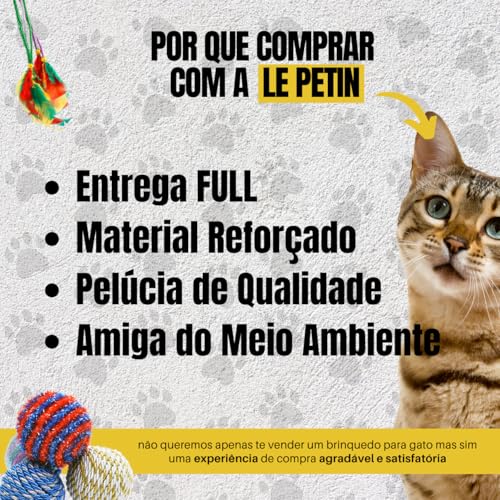 Arranhador Casa para Gatos 3 andares com Rede e Túnel Grande Cat (Bege)
