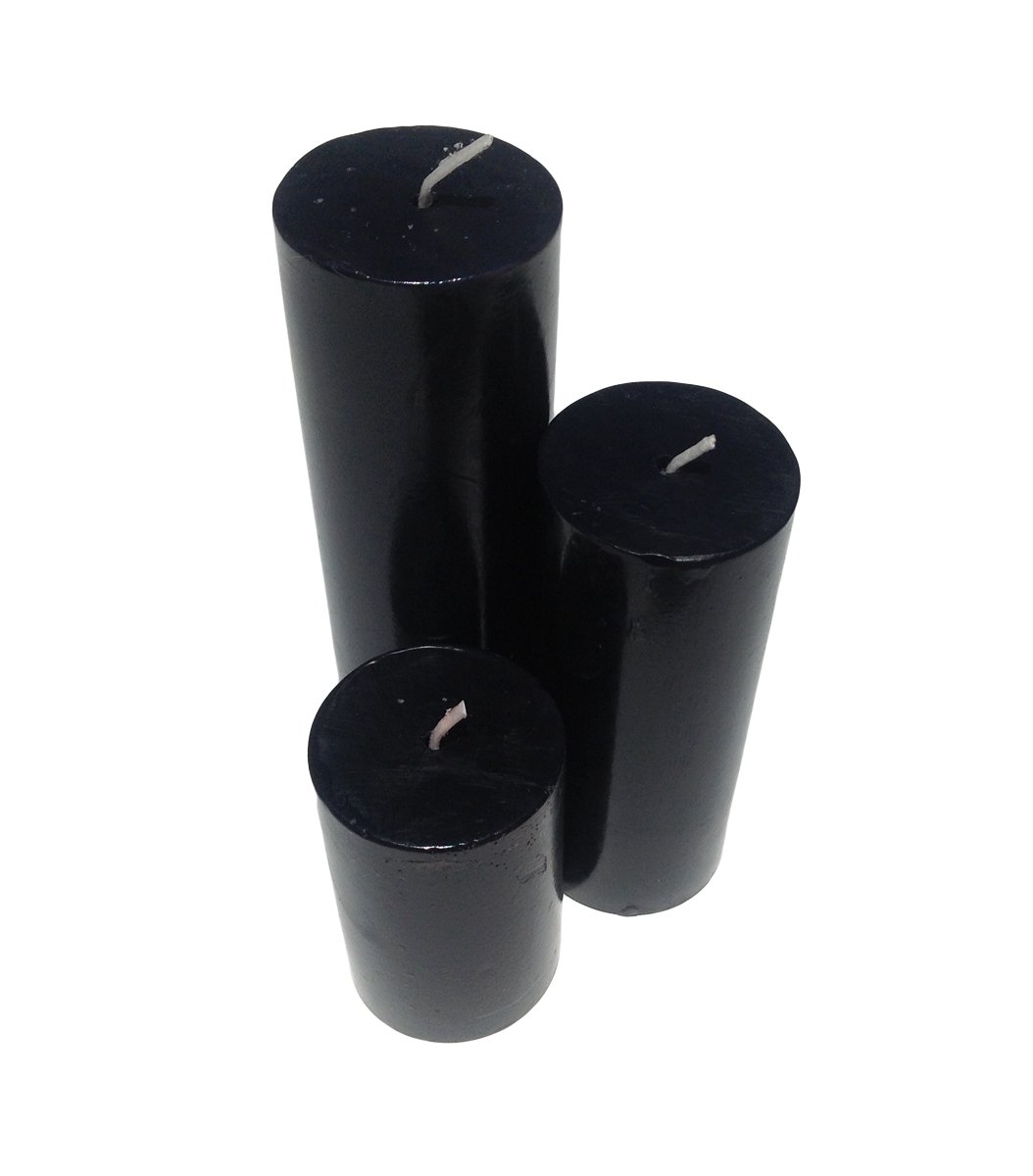 Buy Collumino® Set of 3 Solid Colour Pillar Candles for Church