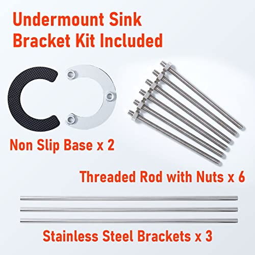 Hi-Na Undermount Sink Legs Brackets Support Kit For Bathroom Wall Mount Sink Installation (18.1-26 Inches（46-66Cm）) #TOP2