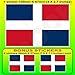 Autocollant en vinyle avec drapeau civil de la République dominicaine (100 mm) x 1 autocollant + 2 bonus