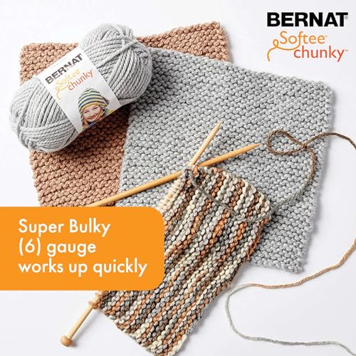 Image of Bernat Softee Chunky Faded Denim Yarn - 3 Pack of 100g /3.5oz - Acrylic - 6 Super Bulky - 108 Yards - Knitting /Crochet