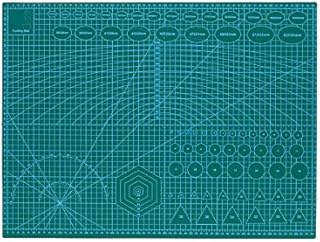Innoteck Essentials A2 Self-Healing Cutting Mats - Double-Sided Non-Slip Surface - Self-Healing Quality - Cutting mat for Craft, Fabric, Quilting, Sewing, Scrapbooking - Printed Grid Lines - Green