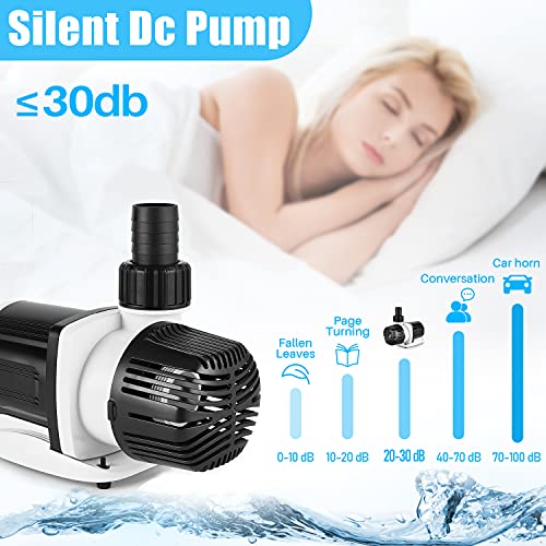 Image of Orlushy DC-4000 Silent Swirl Controllable DC aquarium Pump 25W 1050GPH-marine wavemaker return pump with sine wave Controller for salt /Freshwater coral reef fish tank sump Circulation