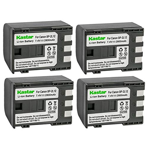 Kastar 4-Pack Battery Replacement for Canon VIXIA HV40, ZR100, ZR200, ZR300, ZR400, ZR500, ZR600, ZR700, ZR800, ZR830, ZR850, ZR900, ZR930, ZR950, ZR960, MD100, MD101, MD110, MD111, MD120, MD130