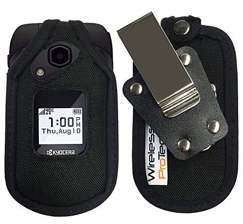 Wireless PROTECHKyocera DuraXE and DuraXV LTE Case (E4710 & E4610), Ballistic Nylon Case with D-Ring Swivel Belt Clip, for Kyocera DuraXE and DuraXV LTE
