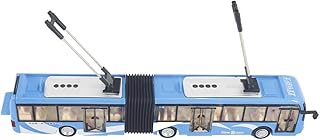 Toys Gift Educational Bus 1:48 Scale Pull Back Car Plastic&Metal Bus Model Toy, Metro Articulated Electric Bus, Car Toy Series with Realistic Beaming Lights