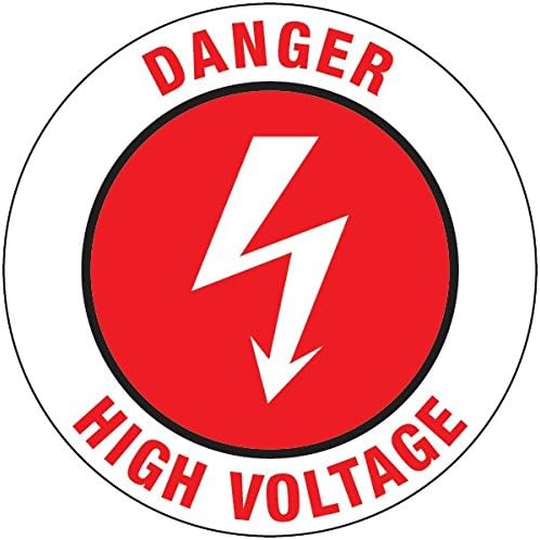 Danger High Voltage Floor Graphic - 17 Inch