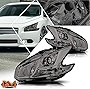 Projector Headlight Assembly Compatible with Maxima 09-14 | Headlamps with Smoked Lens Clear Corner