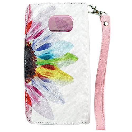 Customerfirst - Galaxy S6 Edge Case, [Stand Feature] Galaxy S6 Edge Wallet Casenew [Book Cover Case] - Premium Pu Leather Wallet Cover With Hand Strap - Galaxy S6 Edge Leather Case With Stand Flip Cover And Credit Card Id Holders For Samsung Galaxy S6 Edge 2015 Model (African Violet) #TOP6