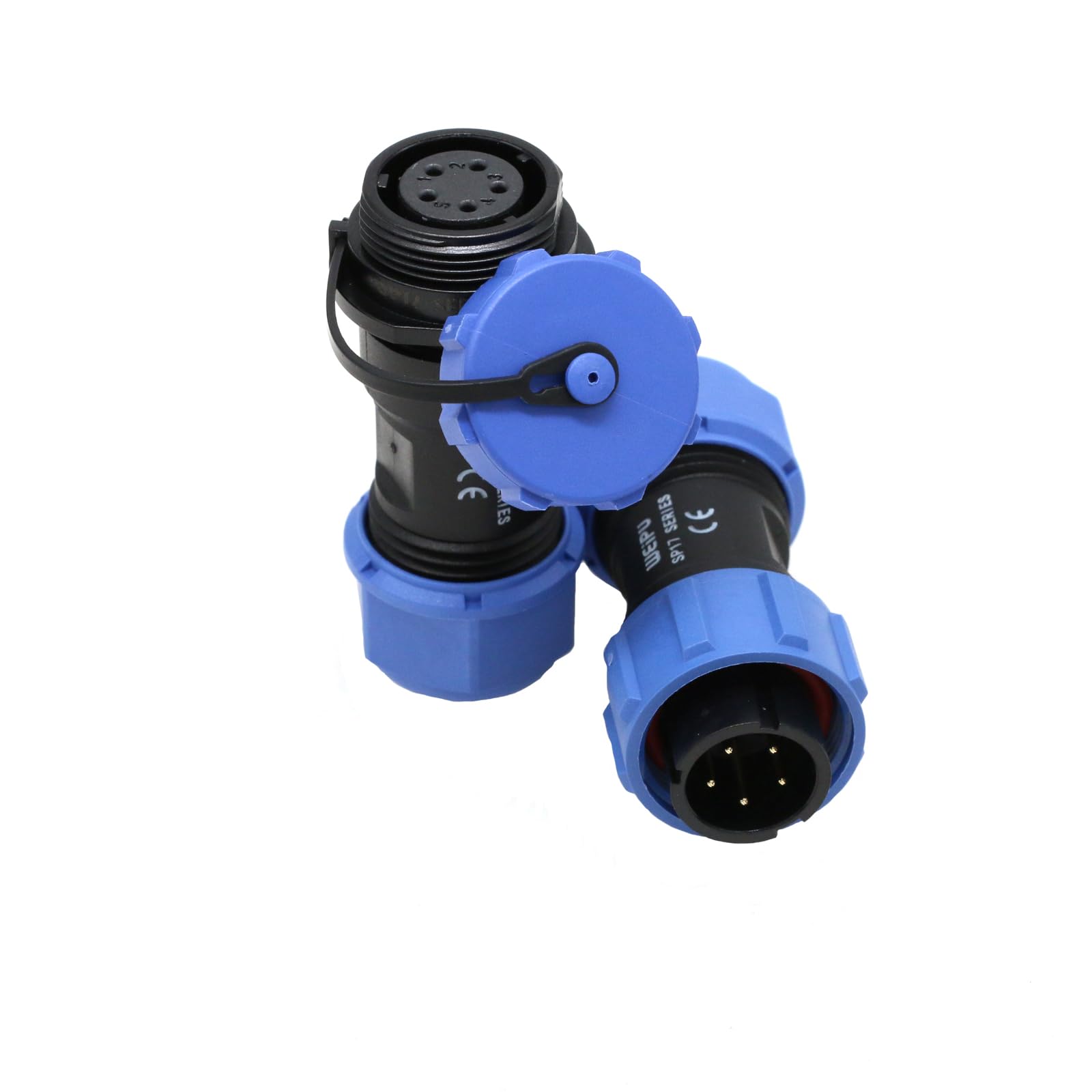 ZBLZGP Weipu SP17 IP68 Waterproof Panel Mounting Automotive Quick Release Adapter Aviation Electrical Plug (Pair) Plug (Male) & Female Socket