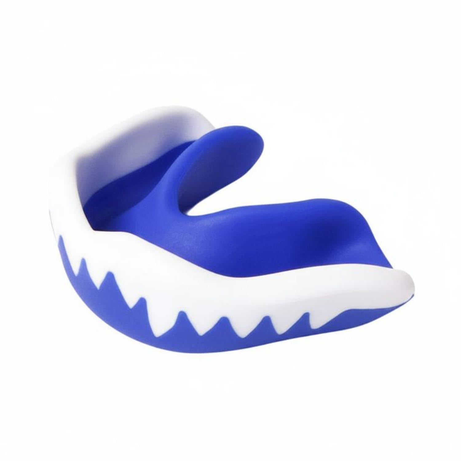 Anti Wear EVA Mouth Guard Shock Absorbing Boxing Mouthguard Soft Fit Taekwondo Mouthguard Easy to Use for Beginners, Kids, Combat Arts, Blue White-picture-14