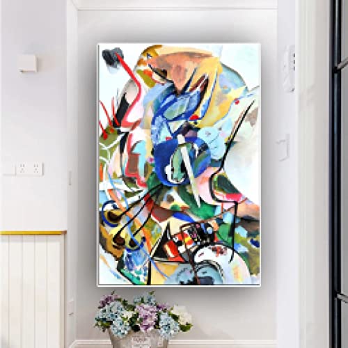 Peinture toile graffiti abstrait pour raviver un mur blanc de salon terne